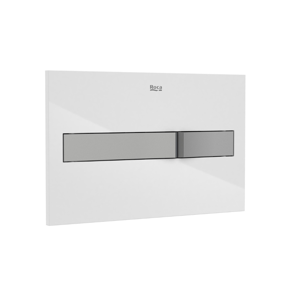 Product cut out image of the Roca Duplo One PL2 Polished Stainless Steel Dual Flush Plate